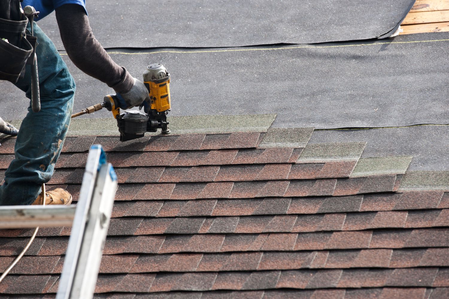 Changing shingles on roof